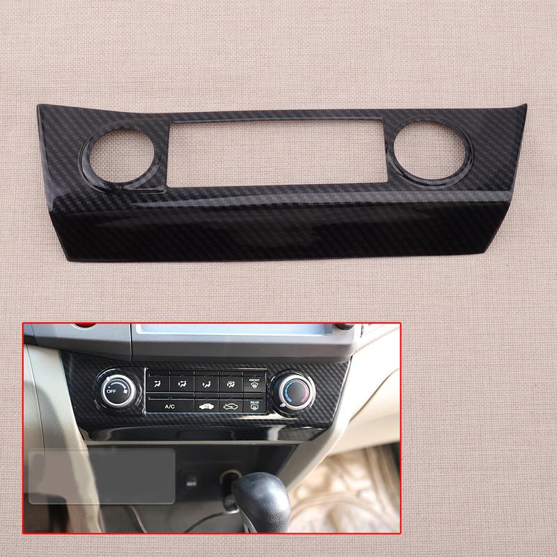 Car Carbon Fiber Style Console AC Switch Control Panel Trim Cover ABS Fit for Honda Civic 9th 2012 2013 2014 2015