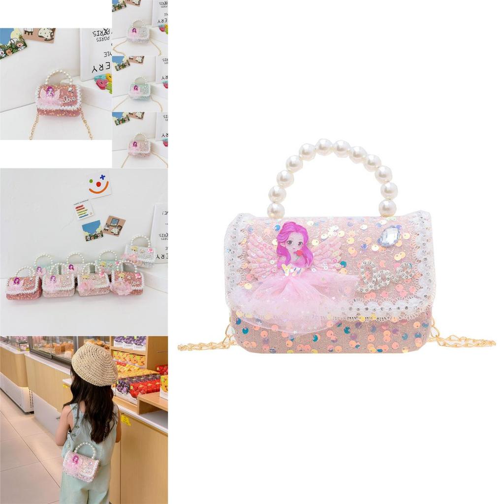 Charming Children's Mini Bag With Soft Polyester Material And Lovely Pearl Accents