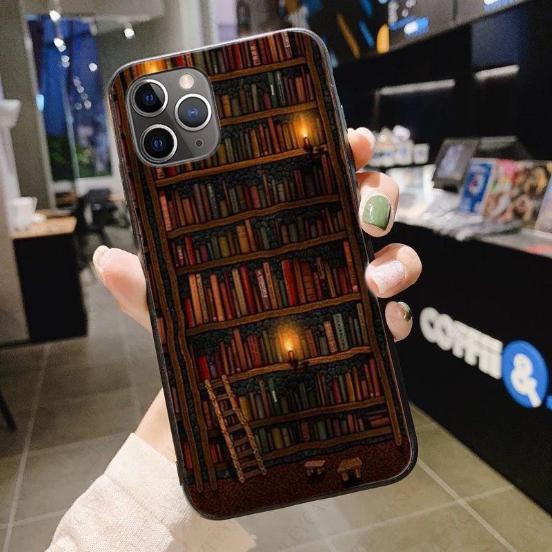 Library Books Card Phone Cover For Iphone 12pro 13pro 11pro Max 5s SE 2020 6splus 7 8plus X Xr Xsmax 12mini 13mini Cases Coque
