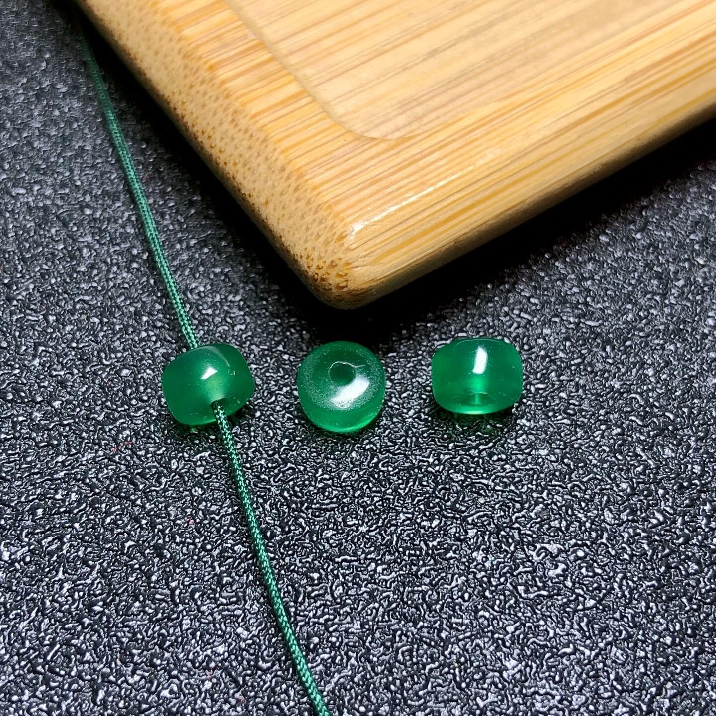 Green Agate Spacer Beads for Handmade Bracelets, Small Accessories, DIY Agate Loose Beads