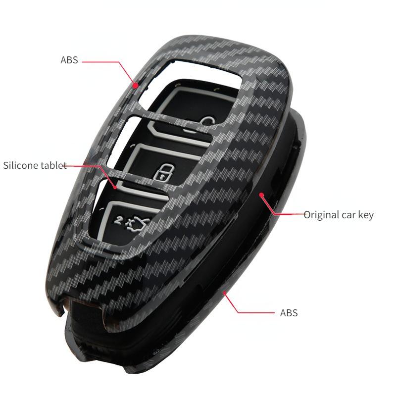 New Carbon Fiber Abs Car Key Case Cover For Ford Fiesta Focus 3 4 Mondeo Ecosport Kuga Focus St Car Key Remote Key