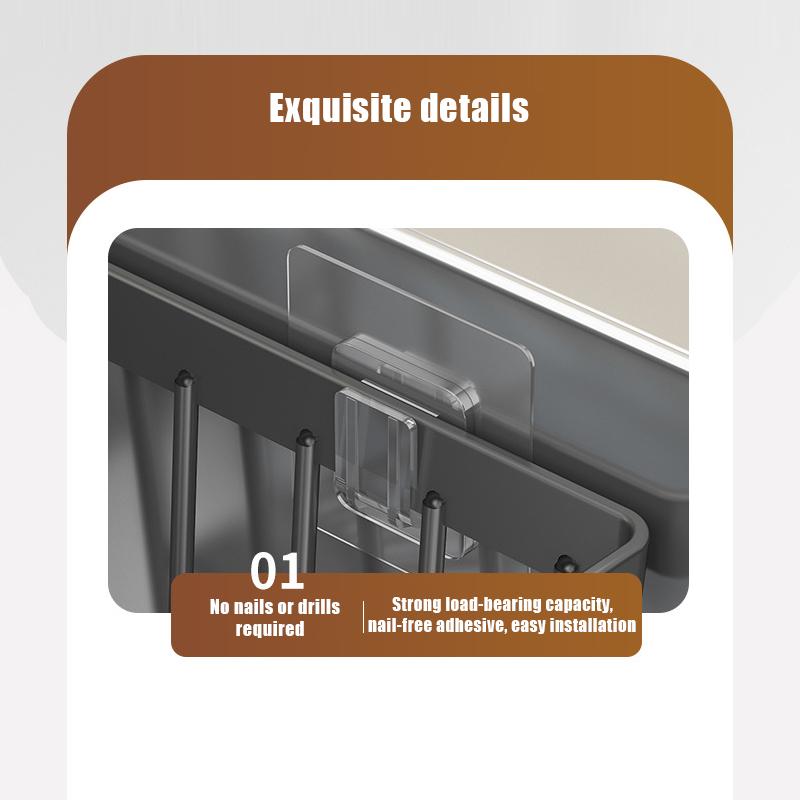 Kökstriangelformad avloppskorg Multifunktionell diskbänksförvaringsställ Väggmonterad avloppsställ Förvaringsställ för svamp och stålull