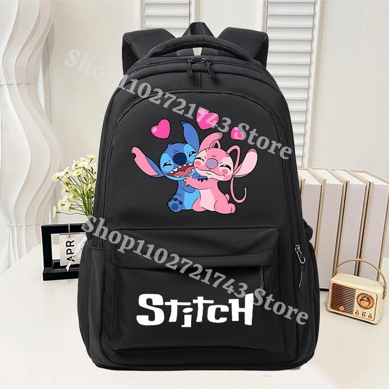 Disney Stitch Large Capacity Backpack Kids Boys Girls School Supplies Storage Bag Anime Fashion Student Bookbag