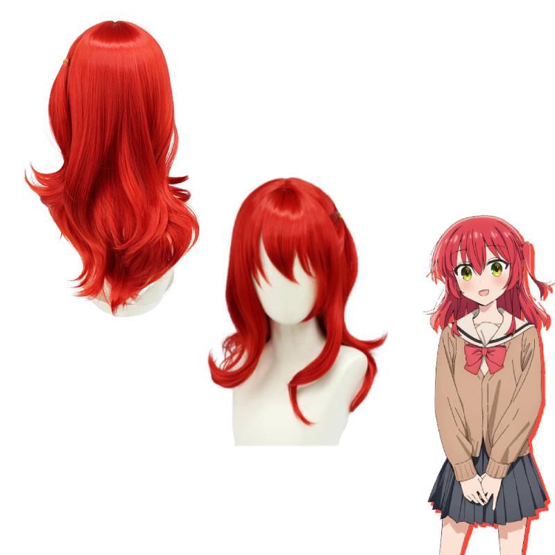 Bocchi, der Stein! Kita Ikuyo Rote Cosplay-Perücke für jeden Hautton