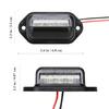 2 Pcs Car SUV Rear Mini License Plate LED Light Lamp 12V 6000K 1.8W Waterproof