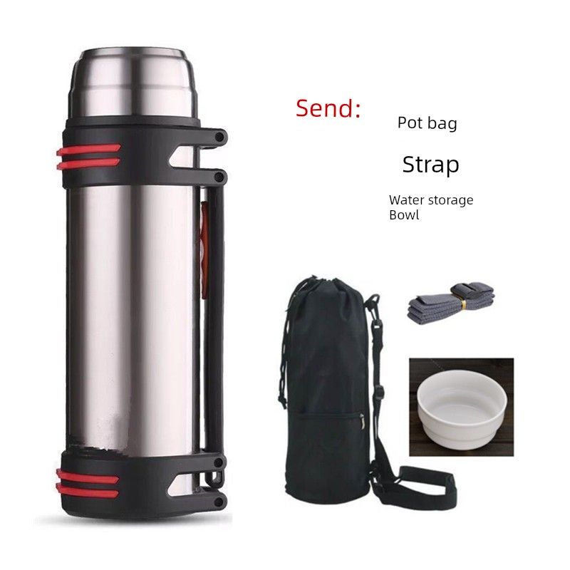 304 Stainless Steel Thermos Large Capacity Thermos Cup Outdoor Household Hot Water Bottle Kettle Car Travel Pot