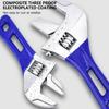 Essential 6/8inch Stubbys Wrenches with Wide Jaw, Accurate Metric/SAE Scales, Forgeds for Strength In Confined Work