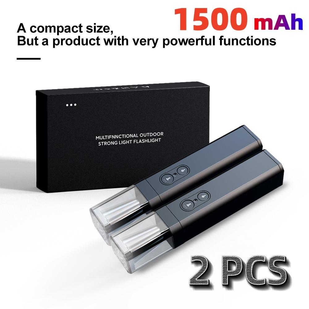 LED Aluminum Alloy Flashlight, 5-Level Adjustable, Portable Camping Light, Magnetic Repair Light with Built-in Lithium Battery