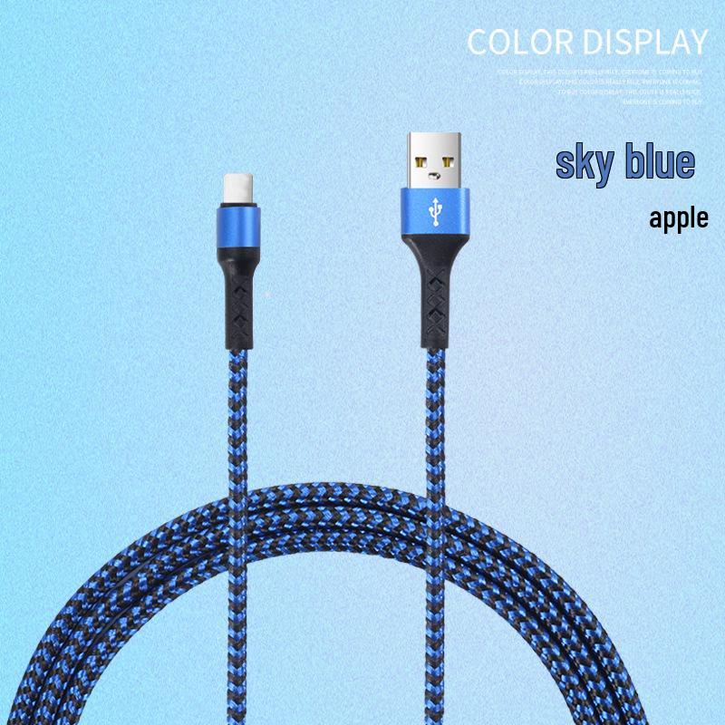 Round Head Braided Super-Fast Charging Cable for Apple, Android, Huawei, and Type-C Devices