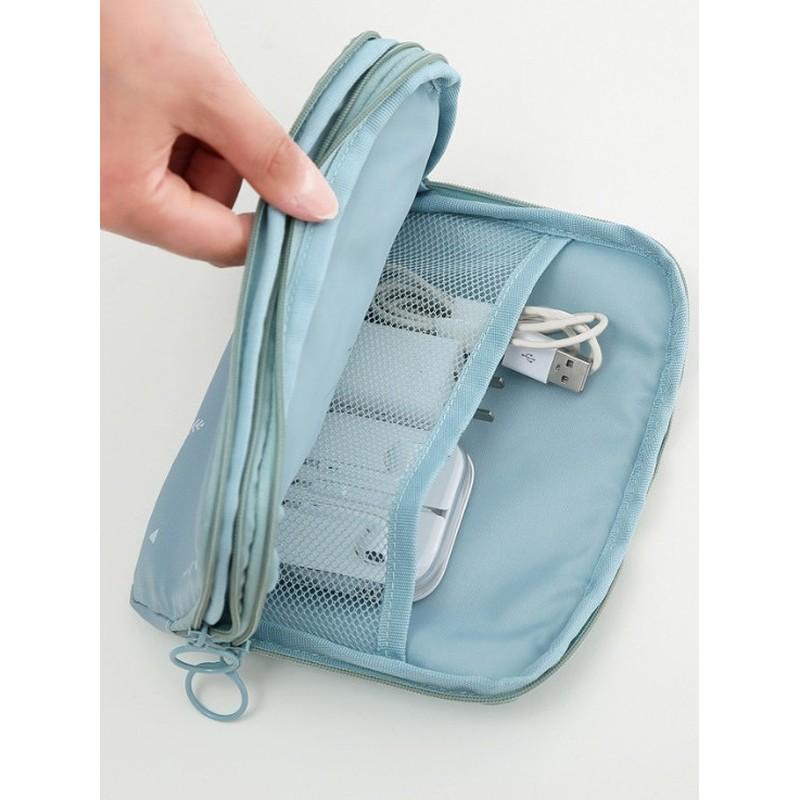 (1pc)Travel Supplies Charger, Power Bank Data Cable, Earphone Digital Bag, Large Capacity Waterproof Storage Bag