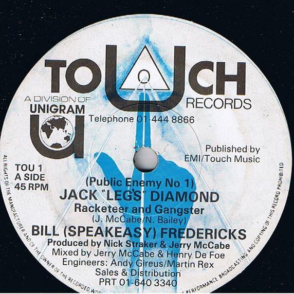 

12-дюймовая пластинка BILL SPEAKEASY FREDERICKS Jack Legs Diamond TOU1 Touch Records UK Dance Electronica Б/у