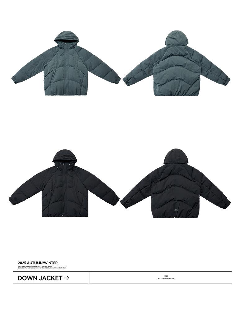 90% Goose Down Boxy Fit Puffer Jacket for Men - High Loft & Thickened Warmth