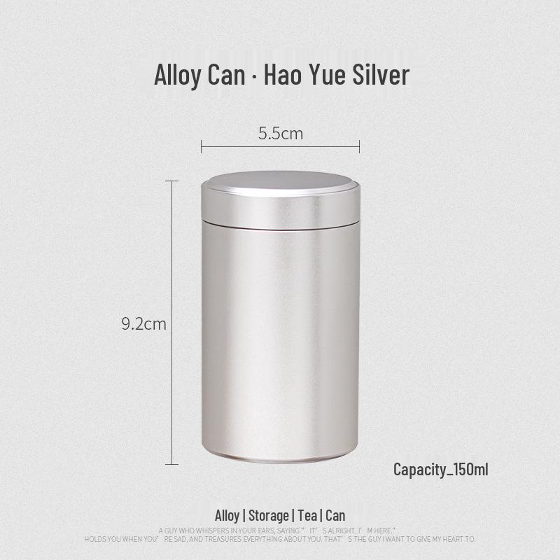 Compact Titanium-Aluminum Tea Storage Can: Small, Portable, and Sealed.