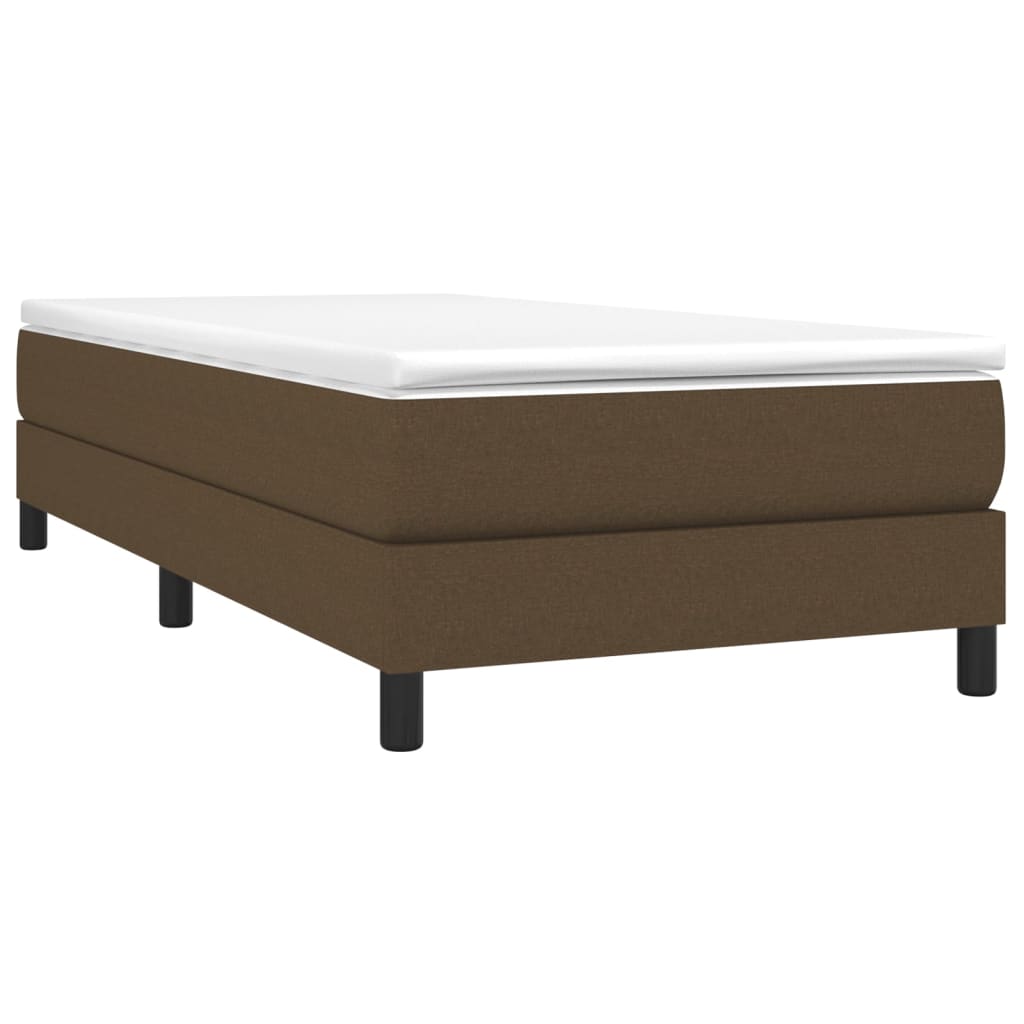 Vidaxl Bed Frame Without Mattress, Dark Brown, 90X190 Cm, With Fabric