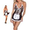 Sexy Lace Lingerie French Maid Cosplay Costume Set Halloween Party Outfit