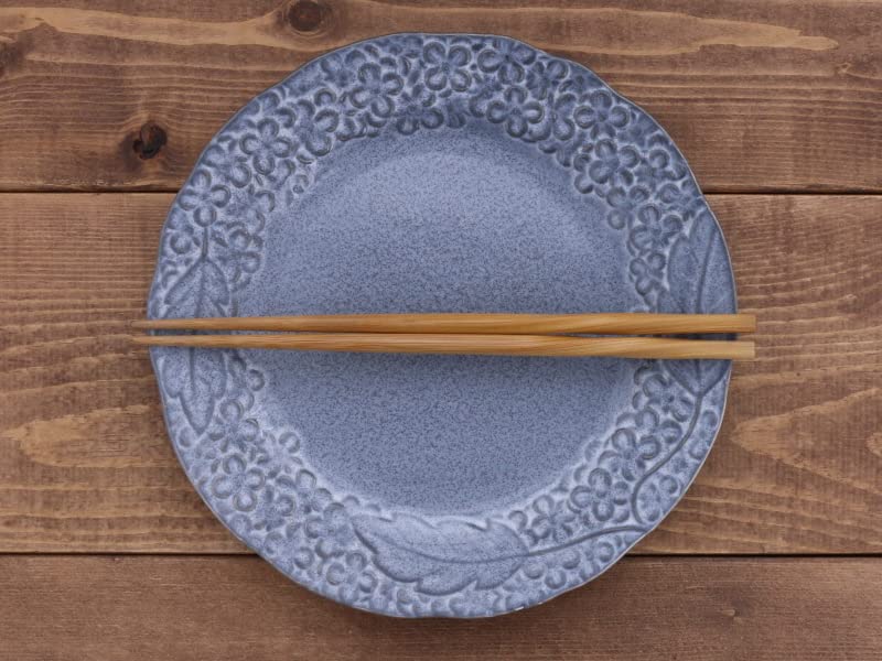 Tableware East Plate M 22cm Bouquet Blue Gray