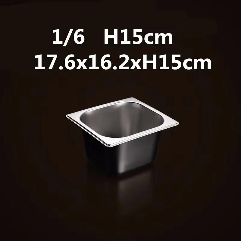 Square Pots GN Pan Kitchen 304 Stainless Steel 1/9 1/6 1/4 1/3 Food Pan Chafing Buffet Gastronorm Pan Containers Lid 0.7 Mm