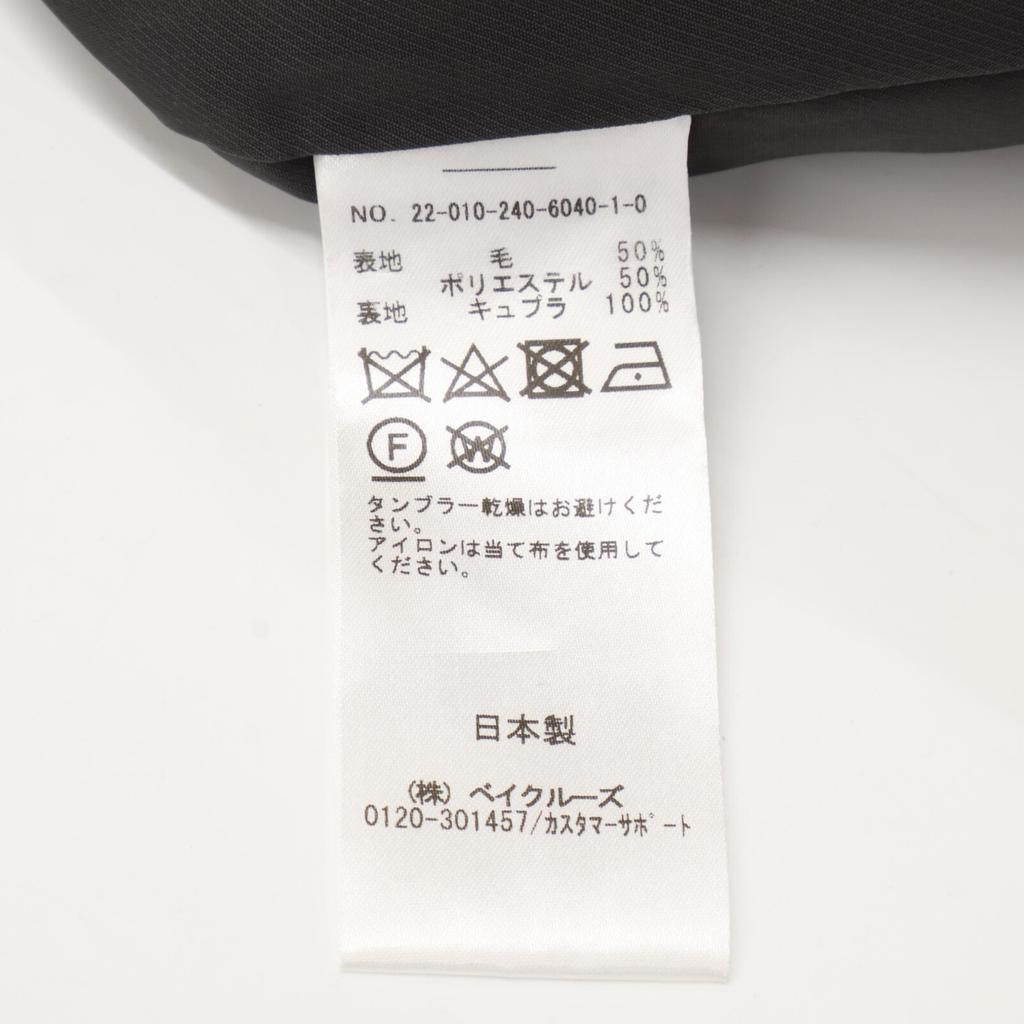 NOBLE [Good Condition] 22-010-240-6040-1-0 Glen Check Peak Lapel Long Jacket 38 grayUsed