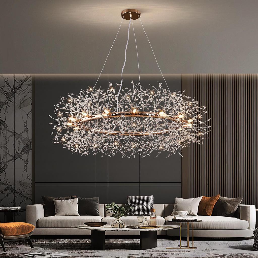 Dandelion Fireworks Crystal Chandelier for Living Room, Bedroom, Dining Room, Bathroom, Kitchen