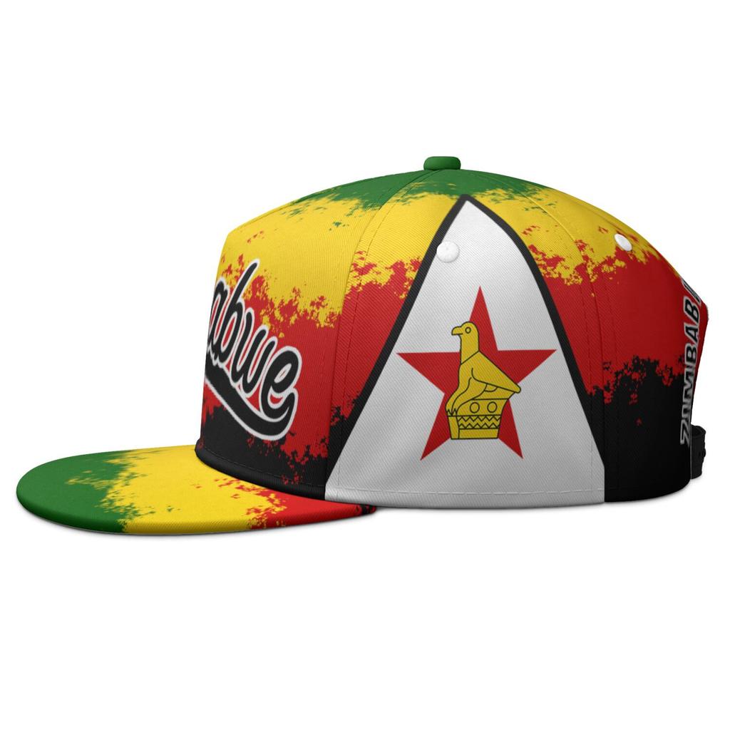 Zimbabwe Free Custom Made Name Logo Flat Brimmed Cap Nation Flag Zw Country College Zimbabwean Print Photo Text Hip-hop Hat