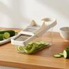 Mandoline Cutter with Container Stainless Steel Vegetable Grater Box Julienne Cutter with Catcher Safety