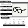 Brand Design Square Thick Frame Men Myopia Glasses Prescription Nearsight Anti Blue Light Women Short Light Optical Eyewear
