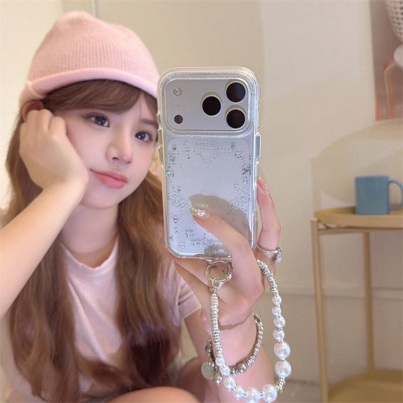 Gold-Plated Heart Wings Phone Case for iPhone 17/16 Pro Max/15/14