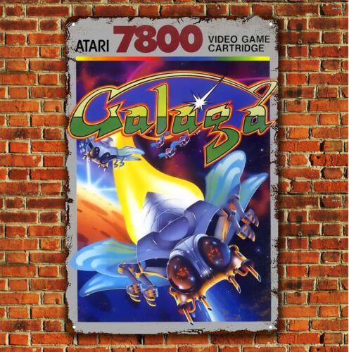 d1Galaga Video Game Metal Poster  Collectable Tin Sign 20x30cm（7.8x11.8inch）