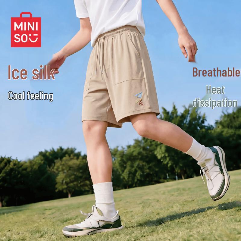 MINISO Men s Ice Silk Breathable Casual Sports Shorts L