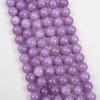 Lila-violette Chalcedon-Runde Perlen zur Schmuckherstellung – Lose Perlen für Armbänder und Halsketten