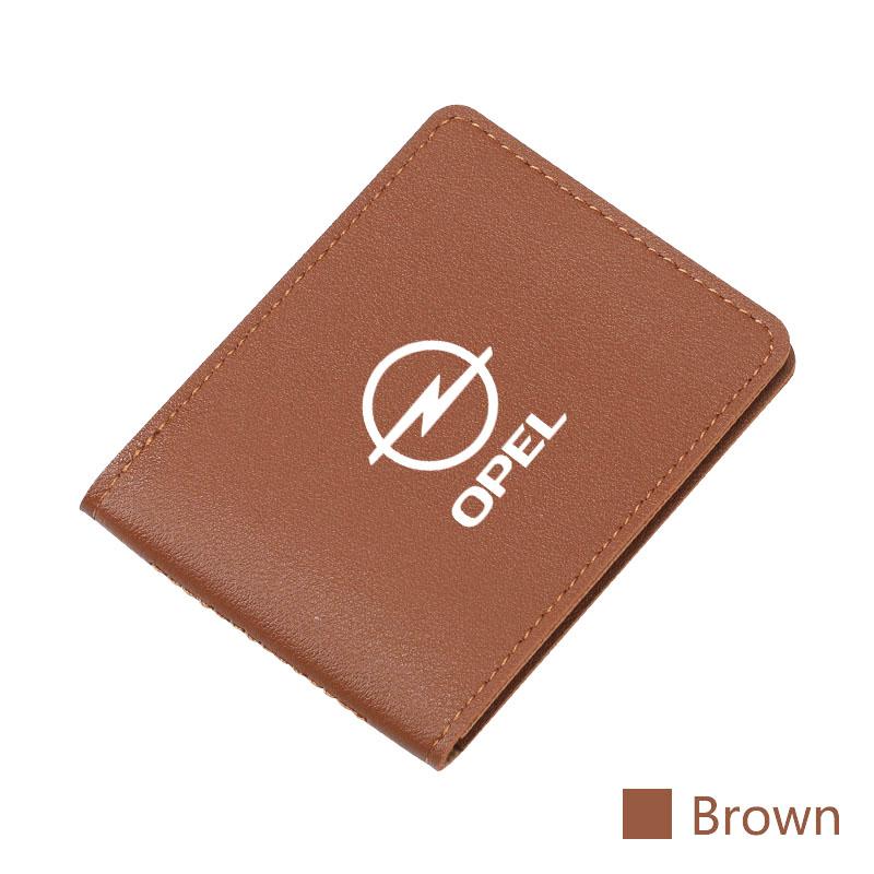 Ultra-Thin Car Driver License Bag ID Card Leather Cover For Opel Astra Grandland Corsa Mokka Frontera Insignia Zafira Vivaro