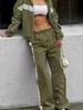 Autumn/Winter 2025 Women's Color Block Sports Suit: Casual Two-Piece Set for Commute