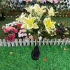7 Heads Solar Lily Light Solar-Powered Garden Pathway Light New Outdoor Solar Lamp  Home Garden
