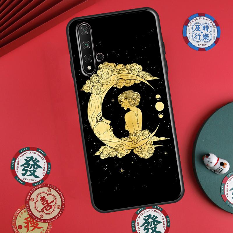 Sun Moon Art For Huawei P20 P30 P40 Lite P60 Pro Nova 12i 11i 8i 12s 9 10 SE Y90 Y60 Y70 Y72 Y61 Y91 Case