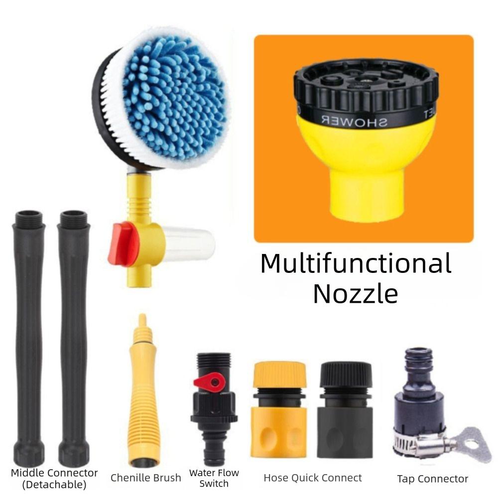 360 Degree Rotation Rotating Wash Brush Adjustable Length High Pressure Washer  Auto Detailing