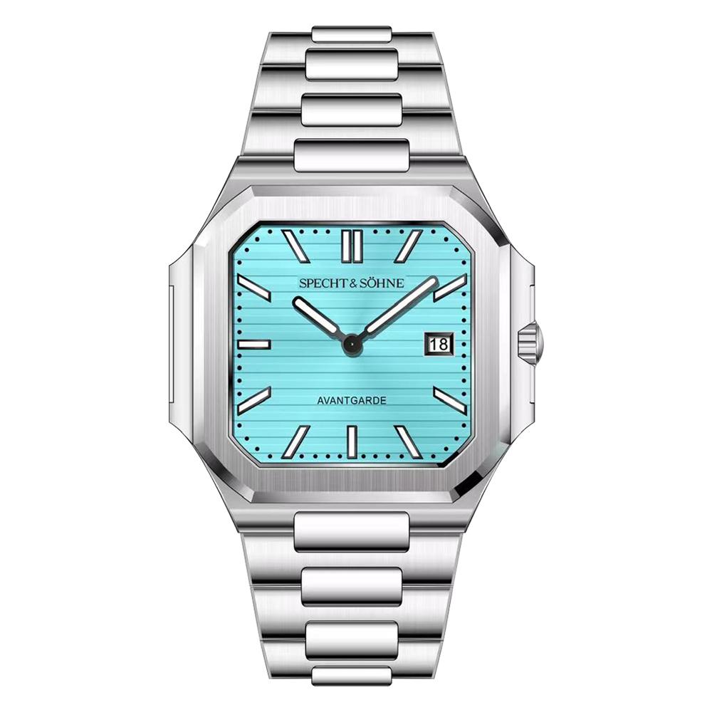 2025 Specht & Söhne New Hot Selling Ultrathin Cubic Watch For Men Quartz Wristwatch Sapphire Green Color Luminous Waterproof