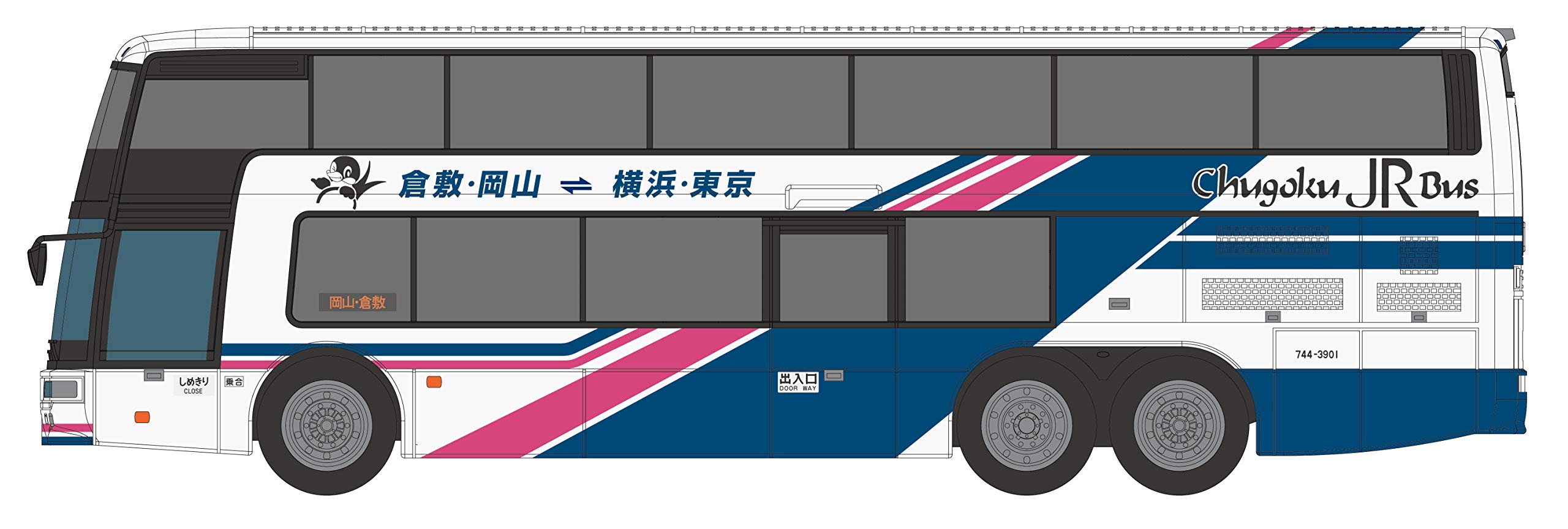 

Серия автобусов Popondetta Aero King Расцветка Chugoku JR Bus 8308 Продукт для диорамы 1/150 ООО. 2000-2003 гг. (744-3901)