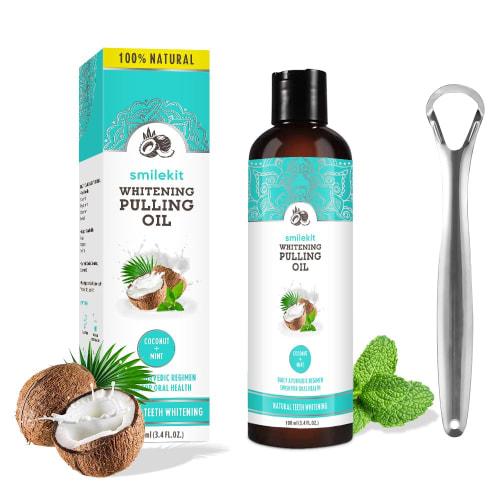 Delicious Coconut Flavor: Coconut Oil Mouthwash, Mouth Rinse, Gargle, 100ml, Oil Pulling, Alcohol-Free, Mild, Teeth Whitening, Bad Breath Relief, Oral