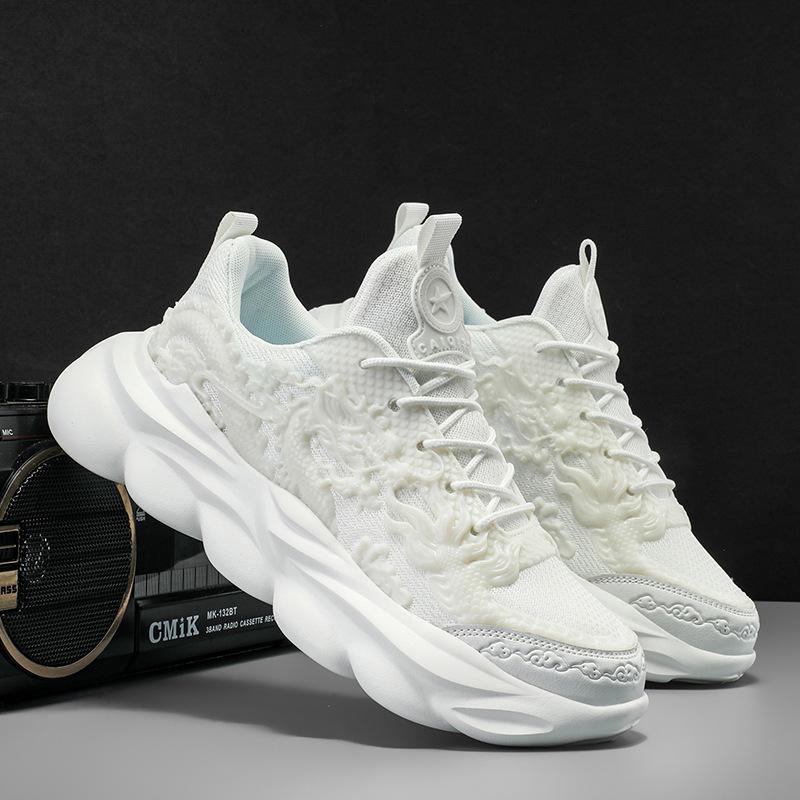 Spring new men's Year of the Dragon dad shoes platform student luminous sports shoes outdoor men's shoes