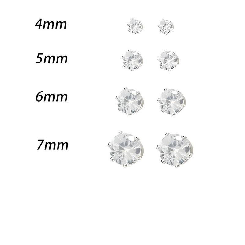 1/2 Bucăți Clipsuri Magnetice pentru Urechi Știfturi pentru Urechi cu Zirconiu Cubic Fără Necesitatea Găuririi și Aspect Strălucitor Perfecte pentru Purtare Zilnică Petreceri Întâlniri