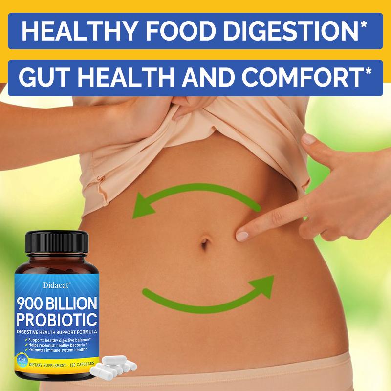 900 billion probiotics protect gut health. Lactobacillus acidophilus 120 capsules