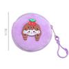 Mini Money Coin Purse Cartoon Patched Round Earphone Bag with Hook Coin Bag Male