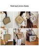 Women's Large Capacity South Wind Chic Straw Woven Tote Bag with Embroidered Letters