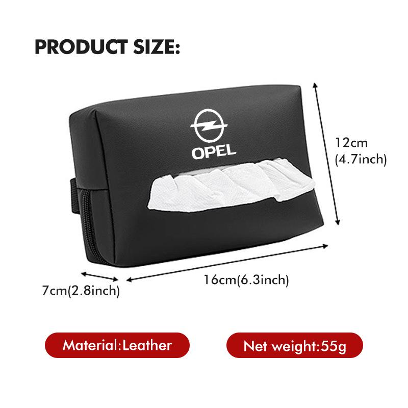Leather Car Tissue Box Seat Back Paper Towel Storage Bag For Opel ADAM ASTRA J K CORSA E INSIGNIA MOKKA VIVA Meriva mab056