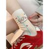 Cute Cartoon Dog, Funny Socks, Women's Mid-calf Socks, Pure Cotton Striped Polka Dot Pile Socks, Long Socks