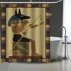 Egyptische Anubis Egyptische Cultuur Grote Douchegordijn, Waterdicht Polyester Stof Met 12 Haken, Huis Decoratie