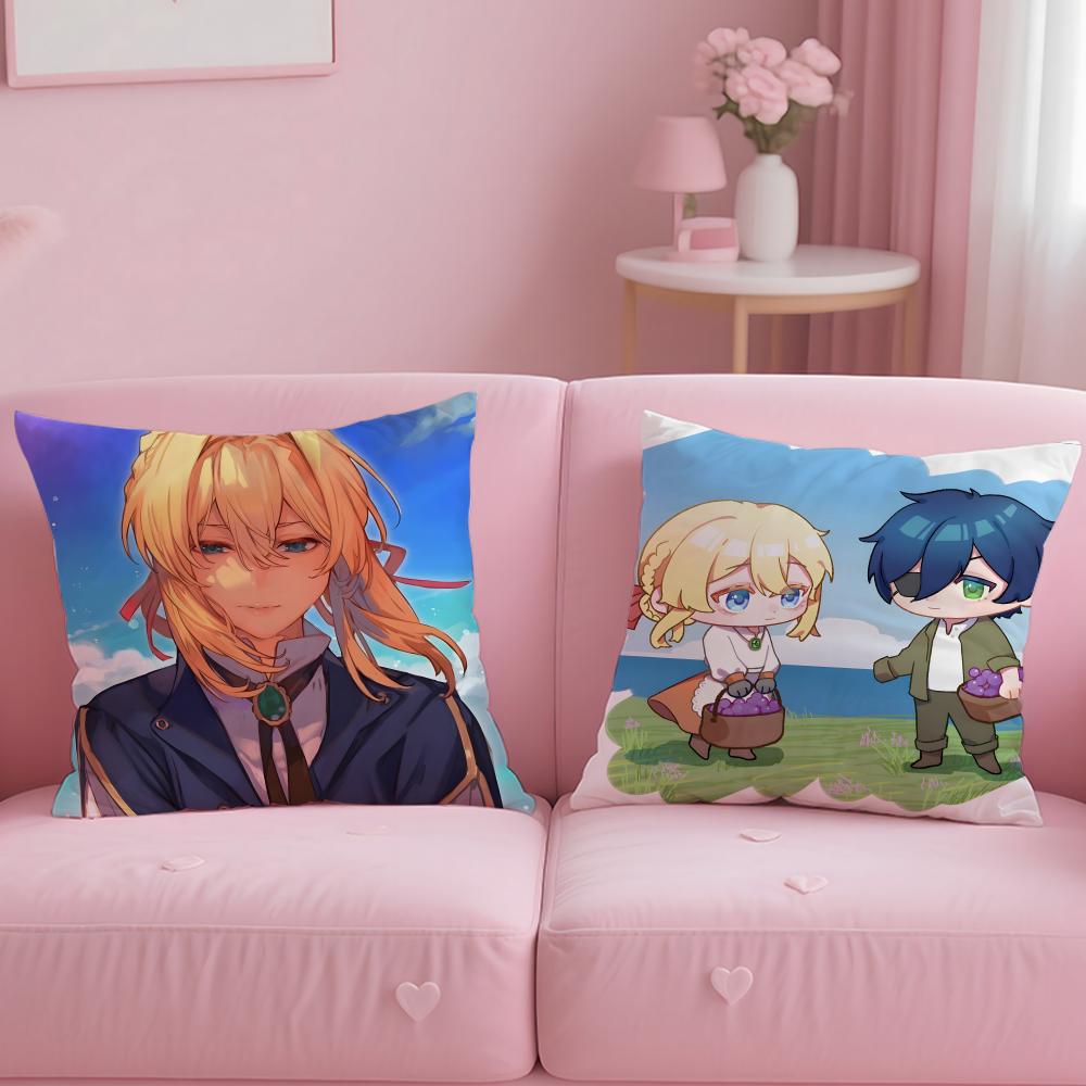 V-Violet E-Evergarden ANIME Cushion Cover Comfortable Reversible Pillow Cover Ideal for Car Sofa Bedroom & Beyond