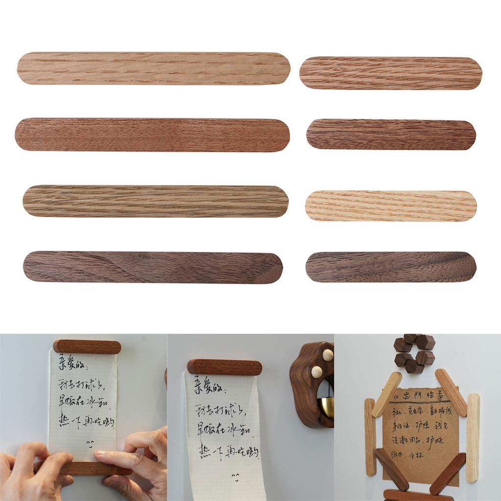 Wooden Fridge Magnet Stickers Simple Hexagon Office Magnets Message Board Ornament for Kitchen Refrigerator Home Kid Toy