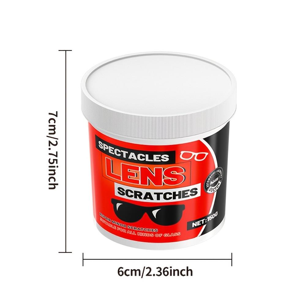 KJM Scratch Repair Wax Kit - 5-Second Lens Restoration, No-Damage Headlight Repair, Polishing Effect for Glasses & Eyewear, Clea