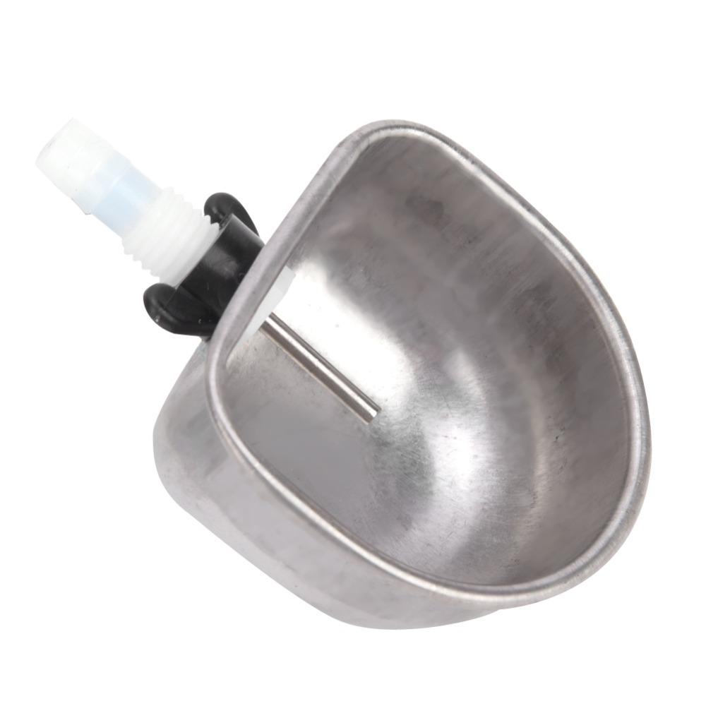 Plastic Pet Drinking Bowl Silver Pet Waterer Accessories Pet Water Bowl Small Animal Housing